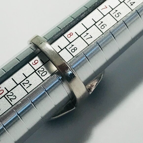 Vintage Sterling Silver Black Onyx Inlay Ring Size 8.5 Estate Jewelry - Picture 6 of 6